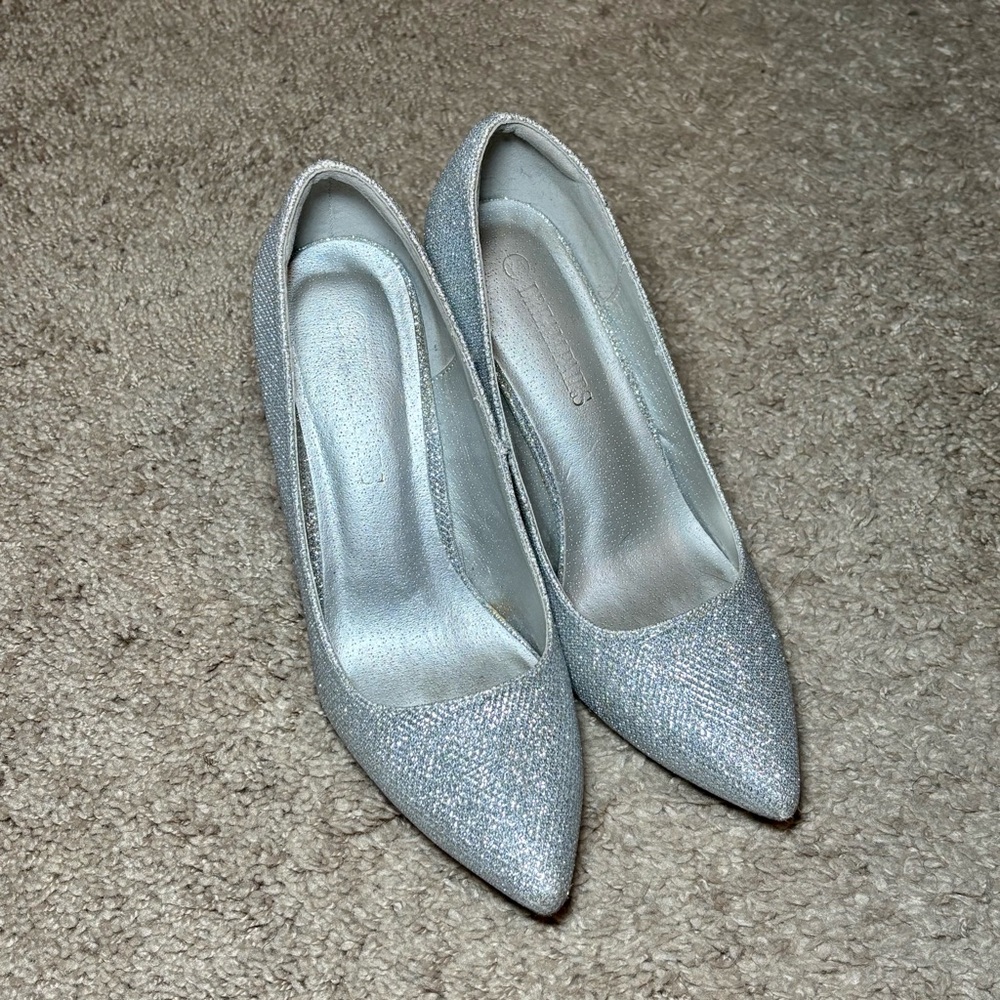 Elegant Silver Women's Pumps